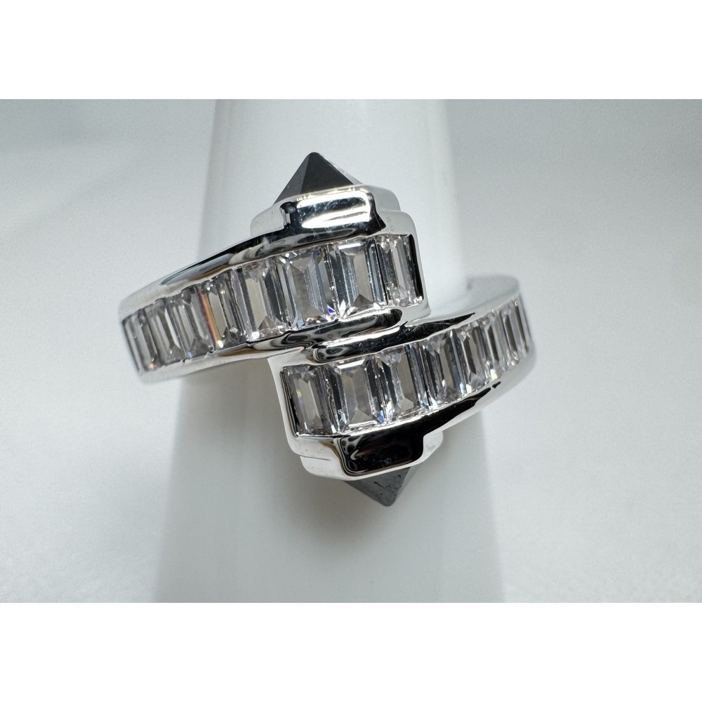 Bomb Party Untamed Coiled Intentions Ring RG48989 Rhodium Black Onyx Size 9